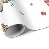 Christmas Reindeer Hats Pattern Geschenkpapier (Rolleneckpunkt)