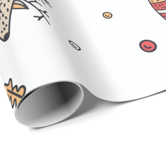 Christmas Reindeer Hats Pattern Geschenkpapier (Rolleneckpunkt)