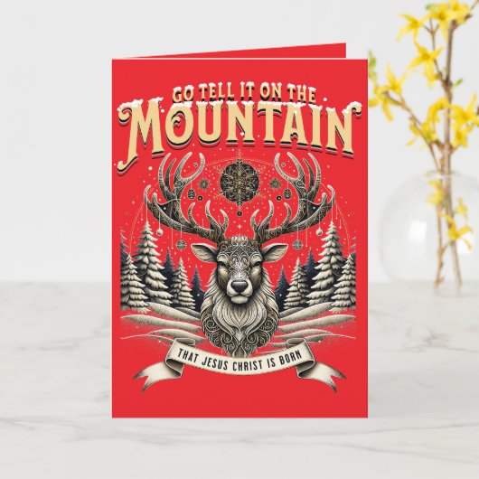 Christmas Reindeer Karte (Gelbe Blume)