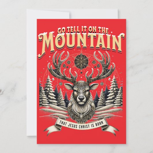 Christmas Reindeer Karte (Vorderseite)