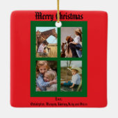 Christmas Reindeer Keramikornament (Rückseite)