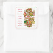 CHRISTMAS REINDEER Large Square Stickers (Tasche)