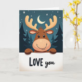 Christmas Reindeer Love Card Karte (Gelbe Blume)