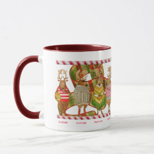 CHRISTMAS REINDEER Maroon Combo Tasse