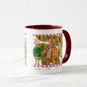 CHRISTMAS REINDEER Maroon Combo Tasse (VorderseiteRechts)