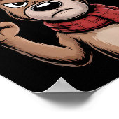 Christmas Reindeer Middle Finger Sarcastic Xmas Fu Poster (Ecke)