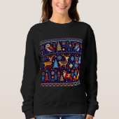 Christmas Reindeer Nordic Pattern Sweatshirt (Vorderseite)