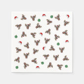 Christmas Reindeer Paper Napkin Serviette (Vorderseite)