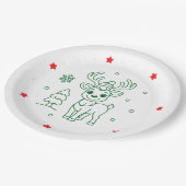 Christmas Reindeer Pappteller (Schrägansicht)