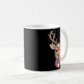 Christmas Reindeer Patchwork Men Women Kids Cute R Kaffeetasse (VorderseiteRechts)
