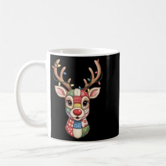 Christmas Reindeer Patchwork Men Women Kids Cute R Kaffeetasse (Links)