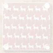 Christmas Reindeer Pattern Glass Coaster Glasuntersetzer (Rückseite)