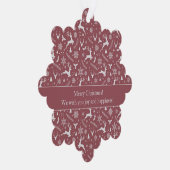 Christmas Reindeer Pattern Red with Text Ornament Karte (Rechts)