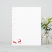 Christmas Reindeer Red Green Twill Kariertes Muste (Stehend Vorderseite)