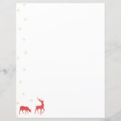 Christmas Reindeer Red Green Twill Kariertes Muste (Vorderseite)