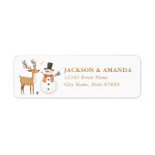 Christmas Reindeer Return Address Labels (Vorne)