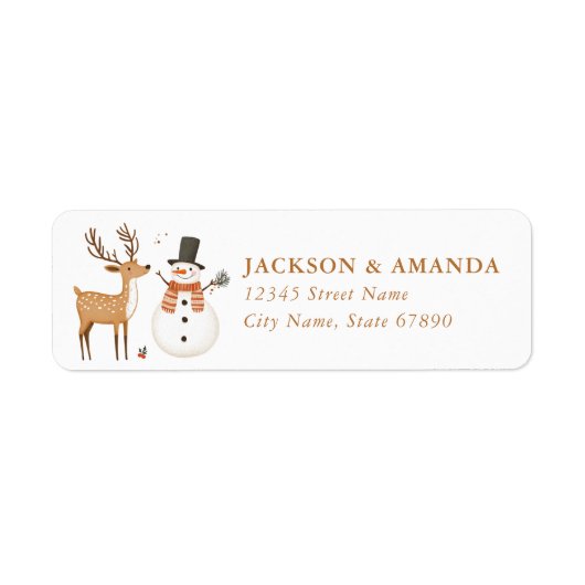 Christmas Reindeer Return Address Labels (Vorne)