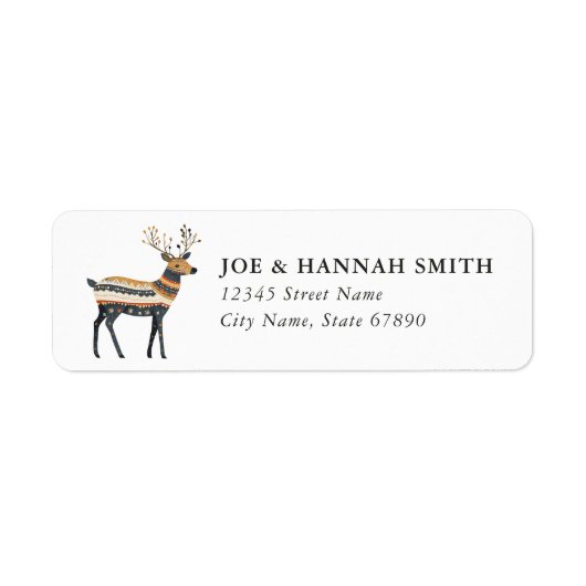Christmas Reindeer Return Address Labels (Vorne)