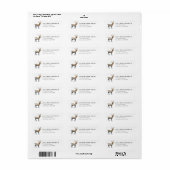 Christmas Reindeer Return Address Labels (Vorne)