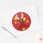 Christmas Reindeer Rudolph Sticker (Umschlag)