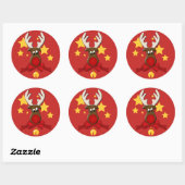 Christmas Reindeer Rudolph Sticker (Blatt)