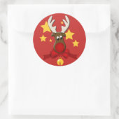 Christmas Reindeer Rudolph Sticker (Tasche)