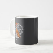 Christmas Reindeer Santa Hat Basenji Lovers Xmas  Kaffeetasse (Vorderseite Links)