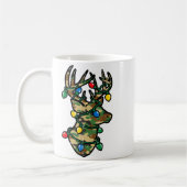 Christmas Reindeer Silhouette Camo Xmas Lights Men Kaffeetasse (Links)