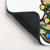 Christmas Reindeer Silhouette Camo Xmas Lights Men Mousepad (Ecke)