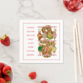 CHRISTMAS REINDEER Standard Cocktail Papier Napkin Serviette (Beispiel)