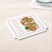 CHRISTMAS REINDEER Ticket Form Paper Untersetzer (angewinkelt)