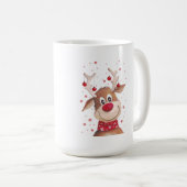 Christmas reindeer Two-Tone coffee mug Kaffeetasse (VorderseiteRechts)