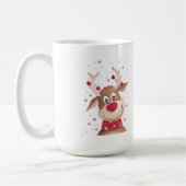 Christmas reindeer Two-Tone coffee mug Kaffeetasse (Links)