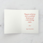 Christmas Reindeer Vintage Holiday Karte (Innenseite)