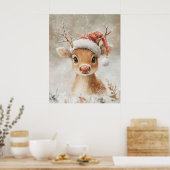 Christmas Reindeer Wall Art Poster (Küche)
