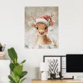 Christmas Reindeer Wall Art Poster (Heimbüro)