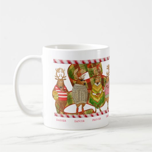CHRISTMAS REINDEER Weiße Tasse (Links)