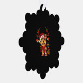 Christmas Reindeer Yorkie Ornament Karte (Rechts)