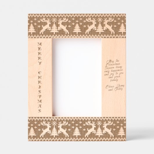 Christmas reindeers jersey sweater pattern geätzte rahmen (Vorderseite)