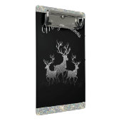Christmas Reindeers Mini Klemmbrett (Schrägansicht)