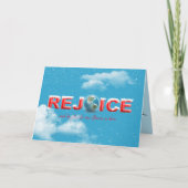 Christmas rejoice in snowflakes with earth globe karte (Vorderseite)