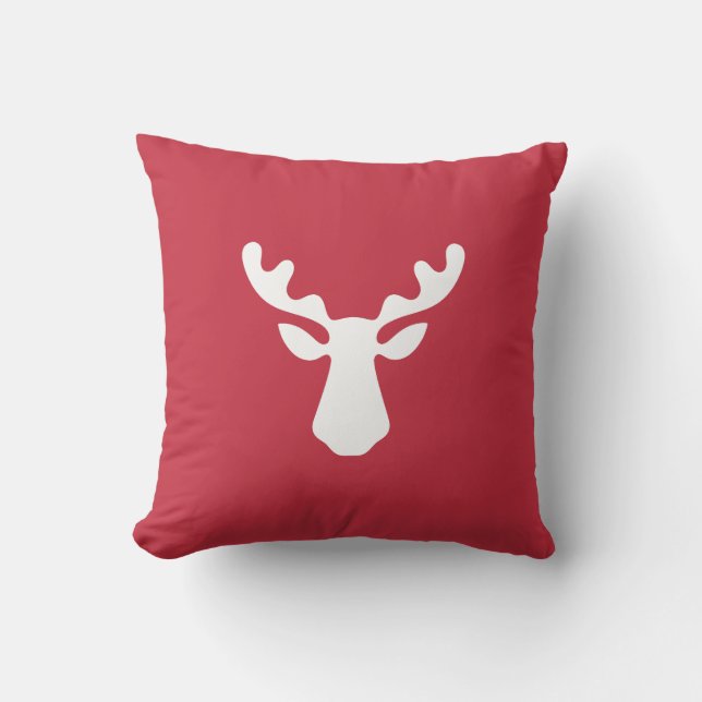 Christmas Rentier Throw Kissen (Vorderseite)