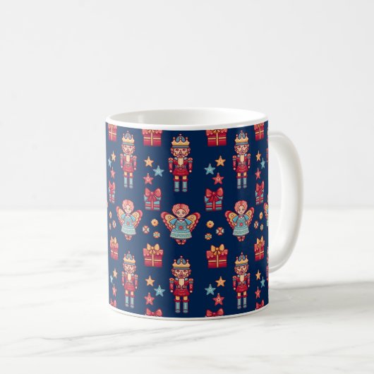 Christmas Retro Angel Kaffeetasse (VorderseiteRechts)