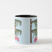 Christmas , Retro , Bullfinches Tasse (Zentrum)