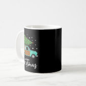 Christmas Retro Car With Christmas Tree - Merry Me Kaffeetasse (Vorderseite Links)