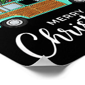 Christmas Retro Car With Christmas Tree - Merry Me Poster (Ecke)