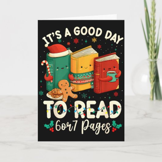 Christmas Retro It's A Good Day To Read 6 Or 7 Pag Karte (Vorderseite)