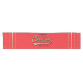 Christmas Retro Personalize 14 x 72 Kurzer Tischläufer (Horizontal)