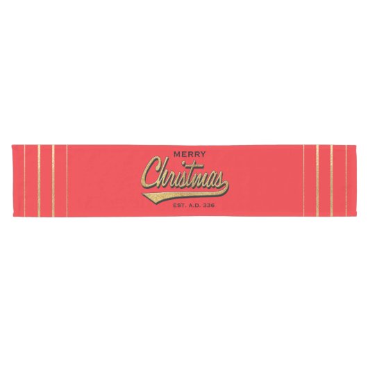 Christmas Retro Personalize 14 x 72 Kurzer Tischläufer (Horizontal)