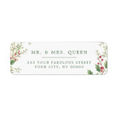 Christmas Return Address holly berries (Vorne)